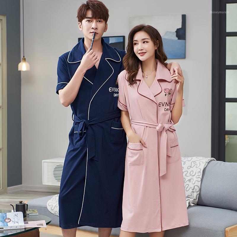 Couple' night robe soft thin knitted cotton plus size night dress women' gown men' robe1, Zt20272
Couple' night robe soft thin knitted cotton plus size night dress women' gown men' robe1, Zt20272