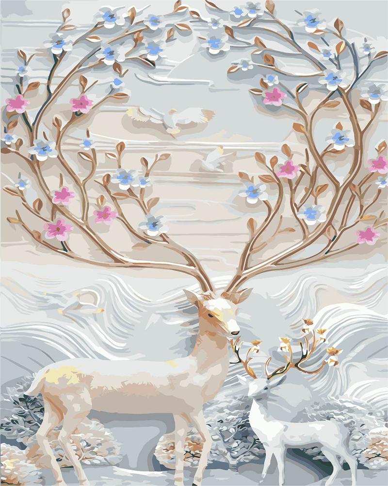 DIY Paint By Numbers with Thin Frame Charming Flower Deer Oil Painting for Adults Children Home Living Room Decor
DIY Paint By Numbers with Thin Frame Charming Flower Deer Oil Painting for Adults Children Home Living Room Decor