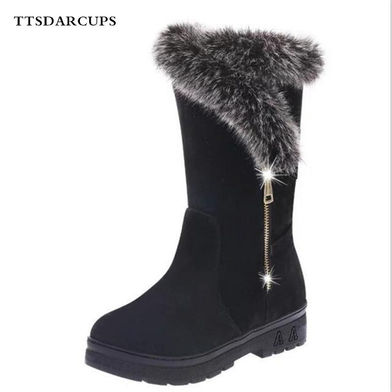 TTSDARCUPS Winter 2020 New Fur Mid-barrel Snow Boots Low heel, thick sole anti-skid flannel and warm cotton shoes Plus Size, Black
TTSDARCUPS Winter 2020 New Fur Mid-barrel Snow Boots Low heel, thick sole anti-skid flannel and warm cotton shoes Plus Size, Black