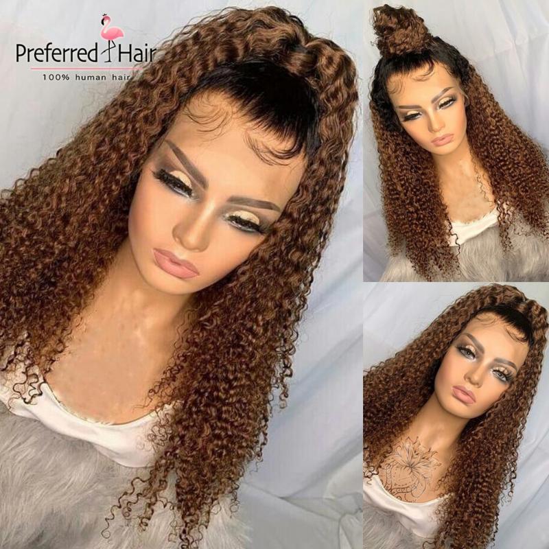 Preferred Burgundy Kinky Curly Lace Front Wig Brazilian Remy 4x4 Closure Wig Preplucked Ombre Human Hair Wigs For Black Women, Black;brown
Preferred Burgundy Kinky Curly Lace Front Wig Brazilian Remy 4x4 Closure Wig Preplucked Ombre Human Hair Wigs For Black Women, Black;brown