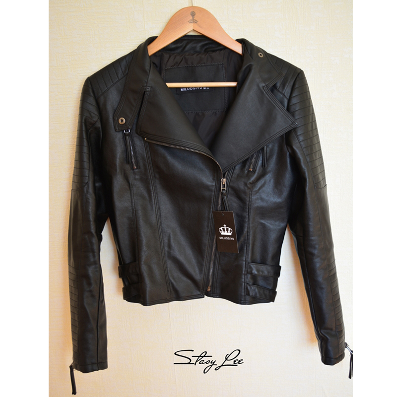 Fitaylor Women Spring Autumn PU Leather Jacket Casual Slim Soft Moto Jacket Biker Faux Leather Jacket Women 201226