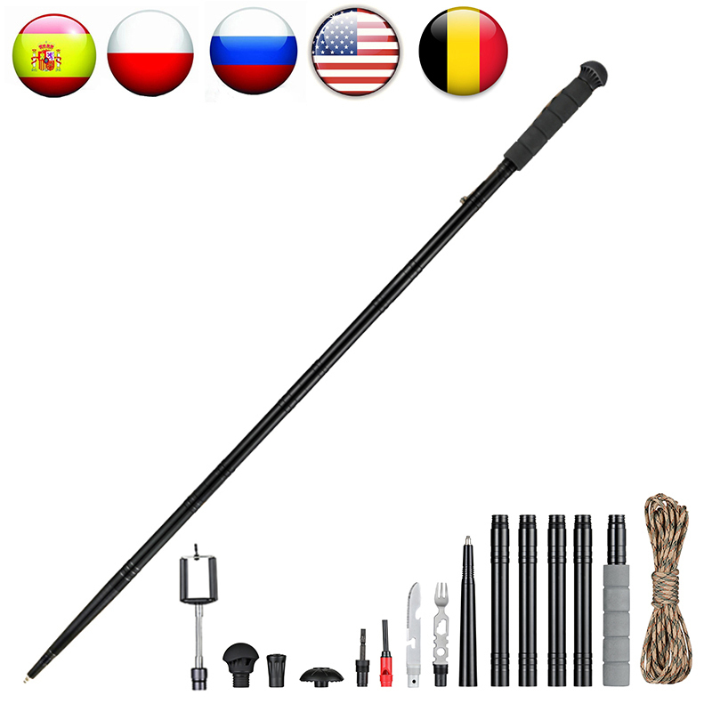 Multifunction Trekking Poles Ultralight Survival Hiking Stick Poles 6063 Alloy Multi Folding Walking Pole Stick Outdoor Gear 201113
Multifunction Trekking Poles Ultralight Survival Hiking Stick Poles 6063 Alloy Multi Folding Walking Pole Stick Outdoor Gear 201113