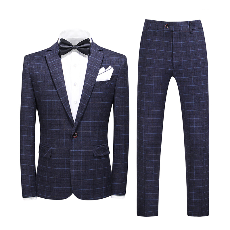 2021 (jacket Vest Pants) New Men' Plaid Blazer, Business Suits, Male Wedding Dress, Size -5xl C8JL, Blue
2021 (jacket Vest Pants) New Men' Plaid Blazer, Business Suits, Male Wedding Dress, Size -5xl C8JL, Blue