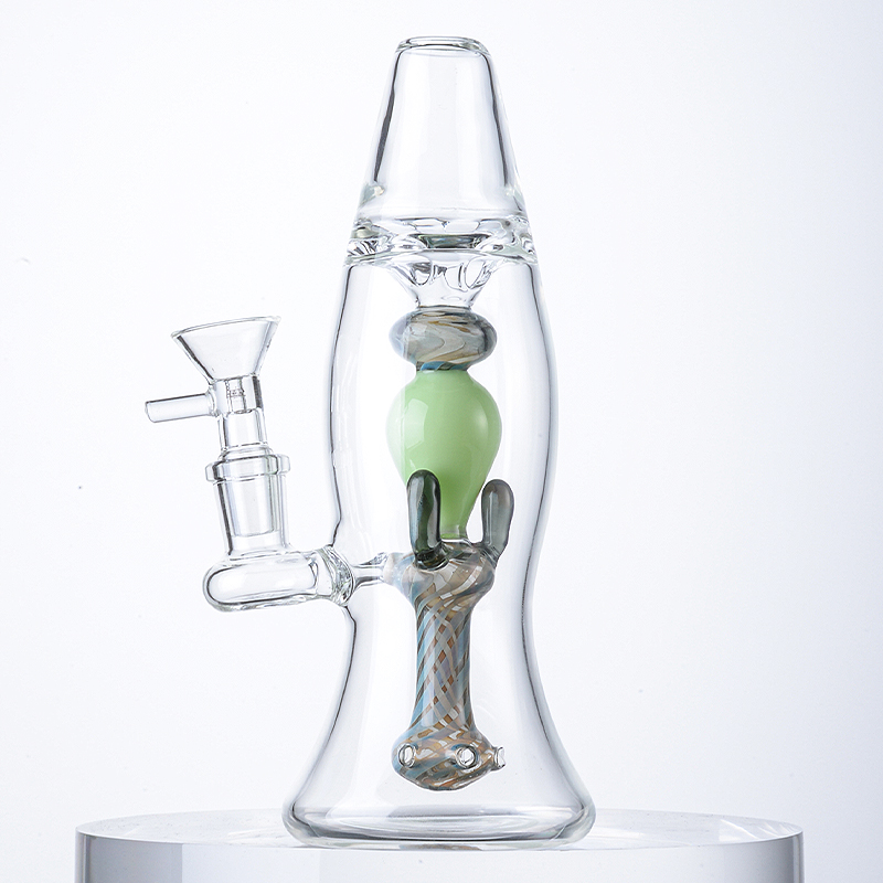 

Lava Lamp Hookahs Beaker Bong 9 Inch Glass Bongs 14mm Female Joint Oil Dab Rigs 5mm Thick Water Pipes With Glass Bowl