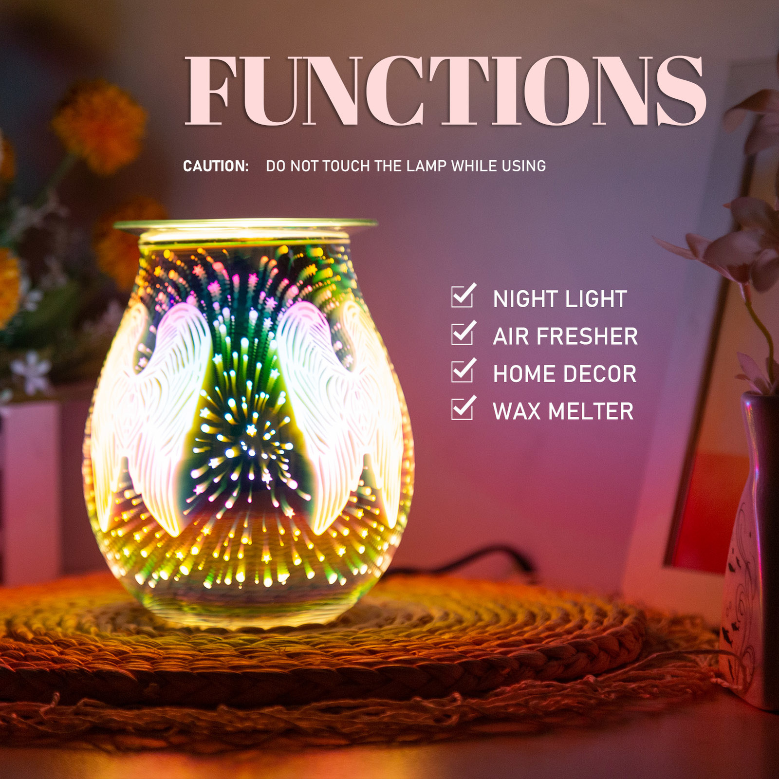2021 New Electric Wax Melt Fragrance Warmer Glass Tart Melter with 3d Effect Night Light for Home Office Bedroom M6on
2021 New Electric Wax Melt Fragrance Warmer Glass Tart Melter with 3d Effect Night Light for Home Office Bedroom M6on