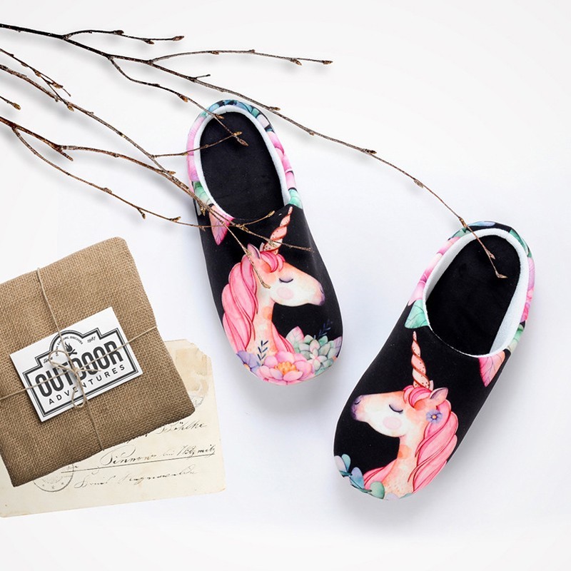 Women Shoes Autumn Winter House Slippers Flamingo Non-Slip Soft Memory Foam Home Indoor Bedroom Men Couple Zapatillas Mujer 201105