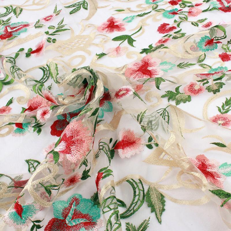 Luxury court style Floral Embroidered Fabric Bridal Wedding Dress Gowns Making DIY sewing by Yard1
Luxury court style Floral Embroidered Fabric Bridal Wedding Dress Gowns Making DIY sewing by Yard1