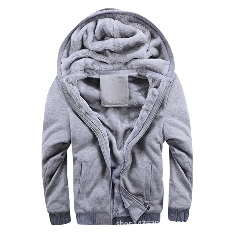Fleece Warm Men Jacket For Autumn Winter Male Casual College Teen Solid Parka Windbreaker Red Gray Outerwear Cotton Stretch Coat 201123