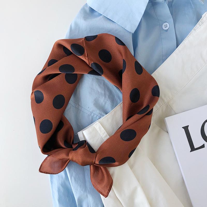 Summer New Caramel Polka Dot Silk Scarf CHIC Wind Neckerchief Women's Kerchief Autumn Mulberry Silk Business Scarf
Summer New Caramel Polka Dot Silk Scarf CHIC Wind Neckerchief Women's Kerchief Autumn Mulberry Silk Business Scarf