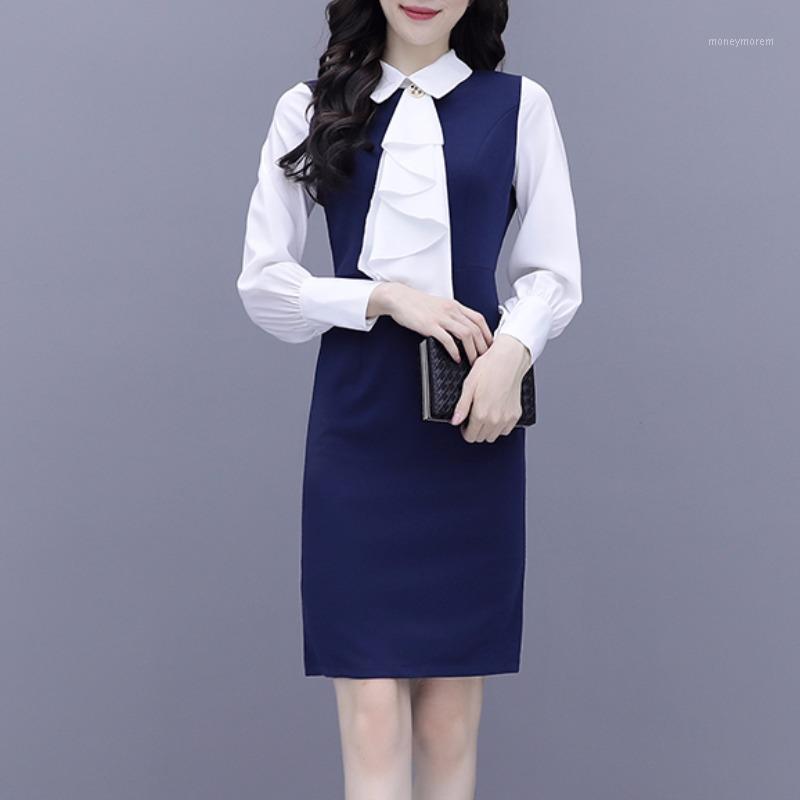 New Autumn Light Luxury Slim and Elegant Fashionable Ladies Dress with Waist Suit Collar A-line Mid-length Split Women' Dress1, Blue
New Autumn Light Luxury Slim and Elegant Fashionable Ladies Dress with Waist Suit Collar A-line Mid-length Split Women' Dress1, Blue