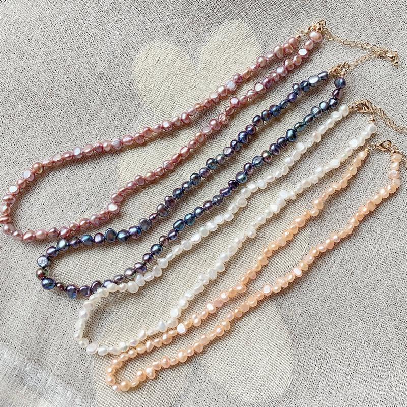 4-5mm Small Irregular Nuggets Baroque Pearl Jewelry Short Collar Real Natural Freshwater Pearl Choker Necklaces for Women 37cm
4-5mm Small Irregular Nuggets Baroque Pearl Jewelry Short Collar Real Natural Freshwater Pearl Choker Necklaces for Women 37cm