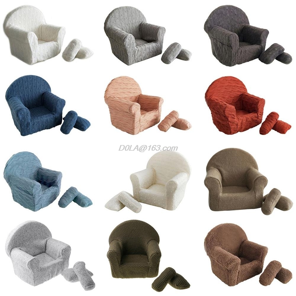3 Pcs/set Newborn Baby Posing Mini Sofa Arm Chair Pillows Infants Photography Props Poser Photo Accessories LJ201208