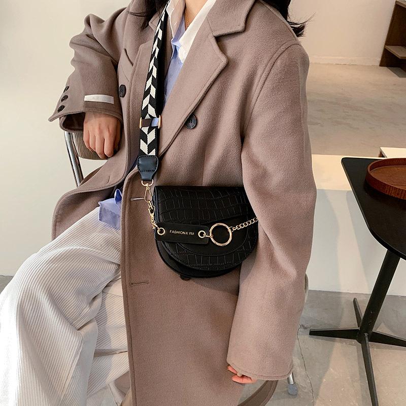 Fashion Women Crossbody Bag Crocodile Semicircle Saddle Bags Soft Leather Shoulder Bags For Ladies Handbags Designer, Black
Fashion Women Crossbody Bag Crocodile Semicircle Saddle Bags Soft Leather Shoulder Bags For Ladies Handbags Designer, Black