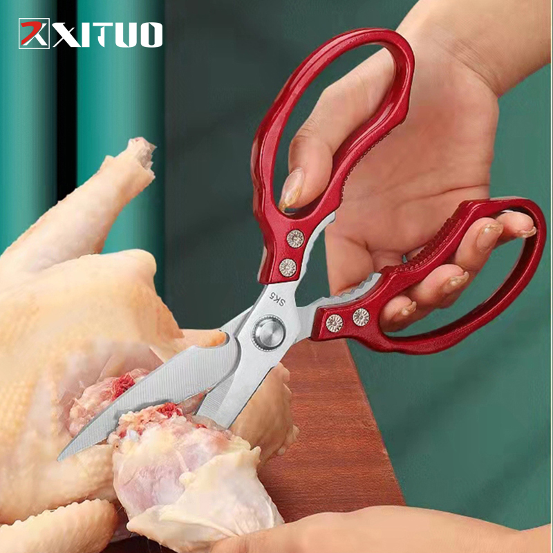 XITUO 5CR13 Stainless Steel Kitchen Multifunctional Strong Scissors Roast Meat Shear Knife Cut Meat Fish Kitchen Essentials
XITUO 5CR13 Stainless Steel Kitchen Multifunctional Strong Scissors Roast Meat Shear Knife Cut Meat Fish Kitchen Essentials