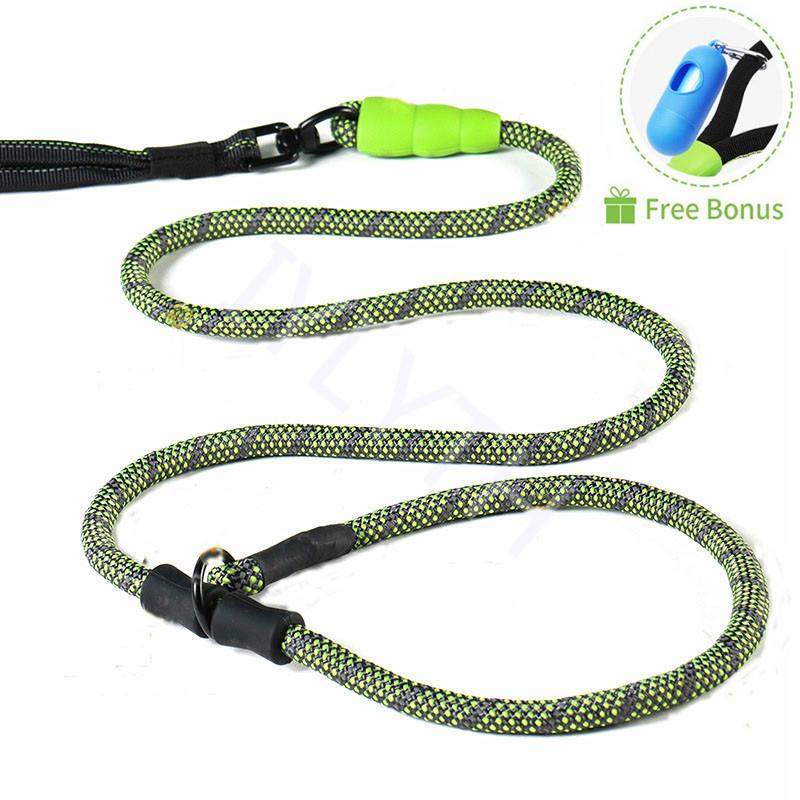 Dog Leash Slip Collar Reflective P Chain pet Walking Leads Nylon Long Dog Rope soft Double handle For Medium Large Dogs Product 
Dog Leash Slip Collar Reflective P Chain pet Walking Leads Nylon Long Dog Rope soft Double handle For Medium Large Dogs Product