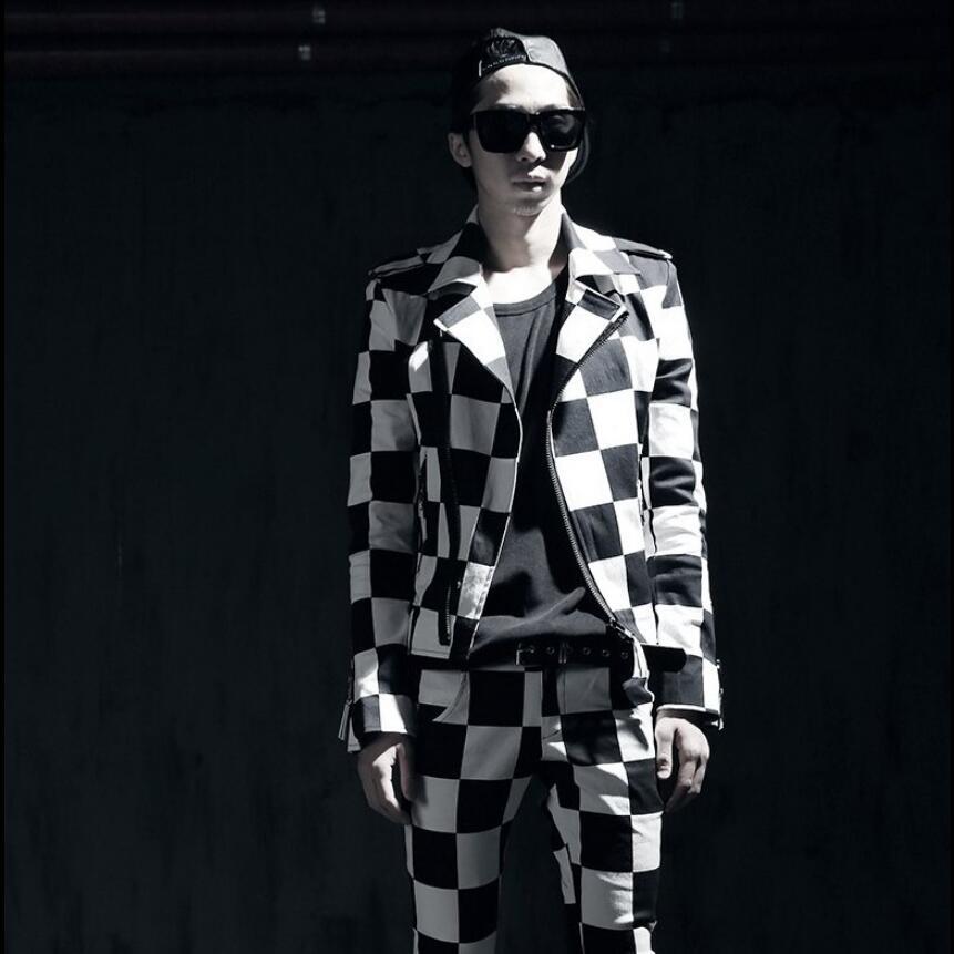 2020 Club Bar Night Man Singing Stage Personality Dress Stylist Hair Fashion Black and White Clothes Jacket C7bu, Pants
2020 Club Bar Night Man Singing Stage Personality Dress Stylist Hair Fashion Black and White Clothes Jacket C7bu, Pants