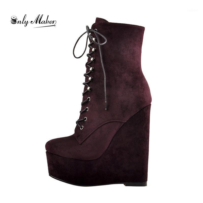 Onlymaker Women's Winter High Wedge Zipper Boots Heels Fashion High Flock For Wedding Party Dress women boots plus size1, S190885a
Onlymaker Women's Winter High Wedge Zipper Boots Heels Fashion High Flock For Wedding Party Dress women boots plus size1, S190885a