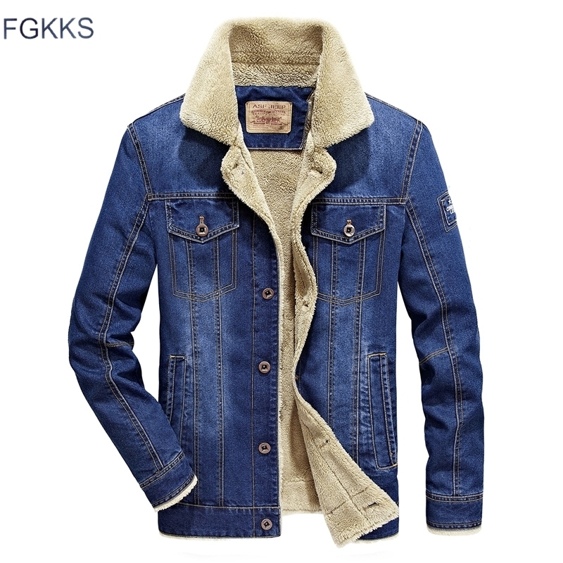 FGKKS Brand Men Denim Jacket Autumn Winter Men's Fashion Aviator Button Warm Men's Jackets Coat 201120, Dark blue
FGKKS Brand Men Denim Jacket Autumn Winter Men's Fashion Aviator Button Warm Men's Jackets Coat 201120, Dark blue