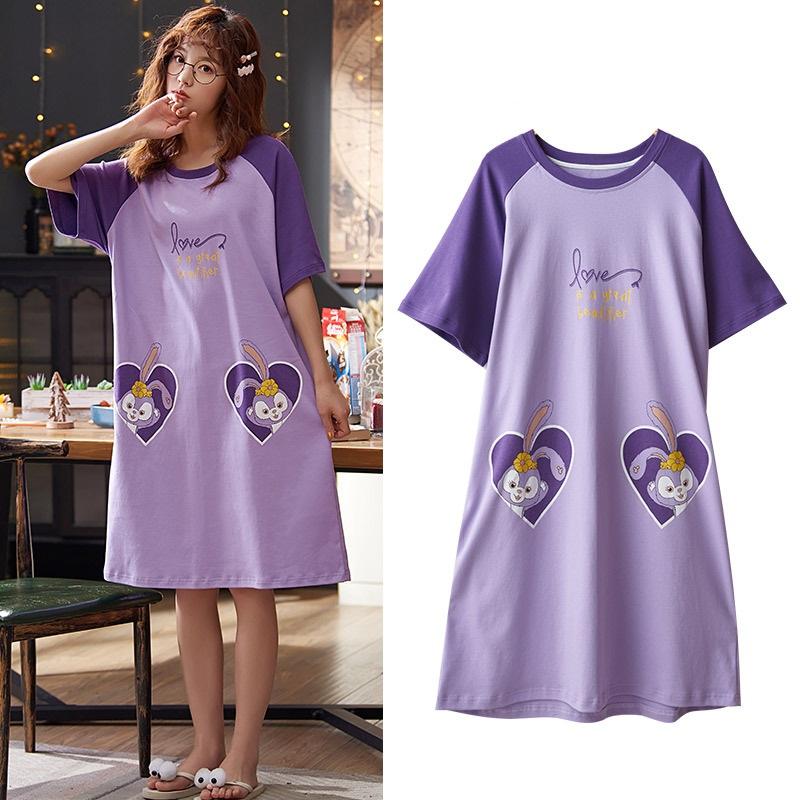 New Cartoon Nightgowns For Women Sleepwear Cotton Nightdress Night Dress Summer Girls Sleepwear Home Clothes Nightwear Home Wear, X6036-white
New Cartoon Nightgowns For Women Sleepwear Cotton Nightdress Night Dress Summer Girls Sleepwear Home Clothes Nightwear Home Wear, X6036-white
