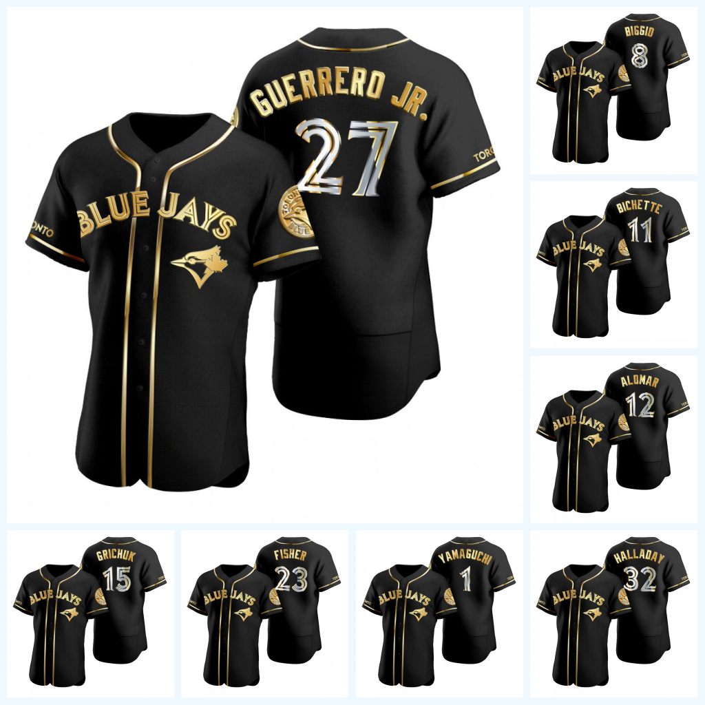 27 Vladimir Guerrero Jr.2020 Black Gold Edition Jersey Bo Bichette Youth Lady Men 2020 Hyun-Jin Ryu Travis Shaw Tanner Roark Biggio, Blue;black
27 Vladimir Guerrero Jr.2020 Black Gold Edition Jersey Bo Bichette Youth Lady Men 2020 Hyun-Jin Ryu Travis Shaw Tanner Roark Biggio, Blue;black