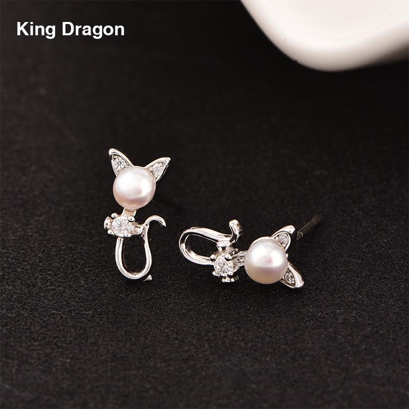 Stud 925 Sterling Silver Earrings With Cubic Zircon For Women Freshwater Pearl Birthday Gift E2214
Stud 925 Sterling Silver Earrings With Cubic Zircon For Women Freshwater Pearl Birthday Gift E2214
