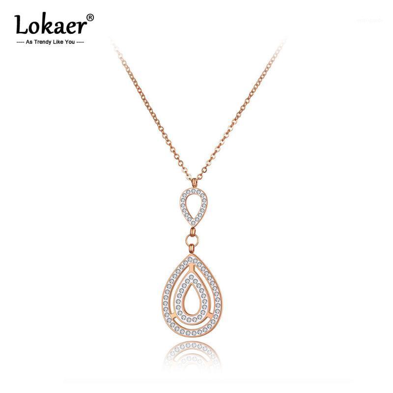 Lokaer Titanium Stainless Steel Water Drop CZ Crystal Charm Pendant Necklaces Trendy Rose Gold Choker Necklace For Women N201201
Lokaer Titanium Stainless Steel Water Drop CZ Crystal Charm Pendant Necklaces Trendy Rose Gold Choker Necklace For Women N201201