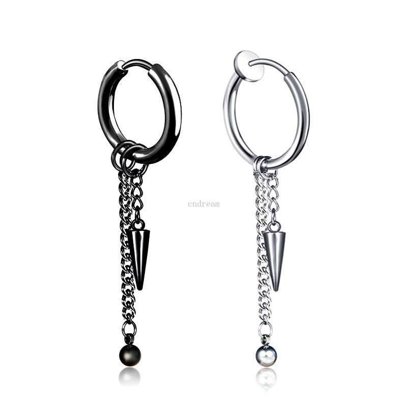 Stainless steel clip on earrings dangle black cone chain tassel hoop ear rings cuff for women men fashion jewelry will and sandy
Stainless steel clip on earrings dangle black cone chain tassel hoop ear rings cuff for women men fashion jewelry will and sandy