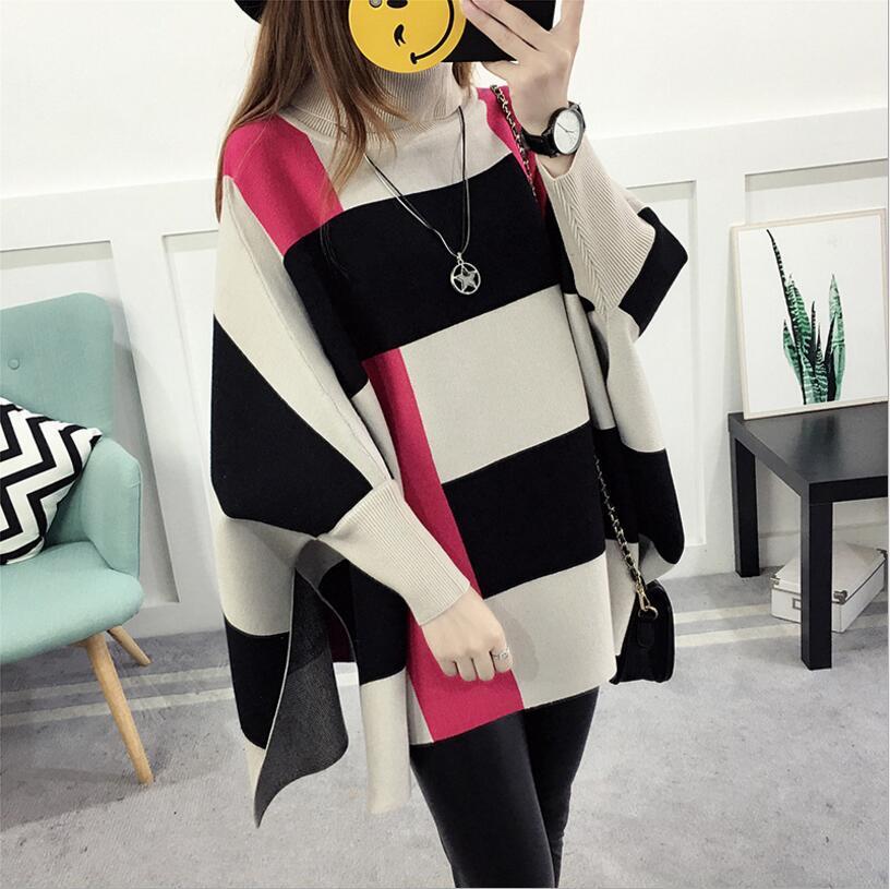 Women Pullover Female Sweater Fashion Autumn Winter Plus Size Shawl Warm Casual Loose Knitted Tops 201109