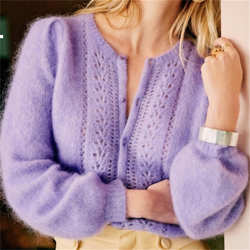 Mohair 2021 New Purple Designer Cardigan Mesh Sweater Autumn Woman Luxury Vintage Clothes J93a JIM1, White
Mohair 2021 New Purple Designer Cardigan Mesh Sweater Autumn Woman Luxury Vintage Clothes J93a JIM1, White