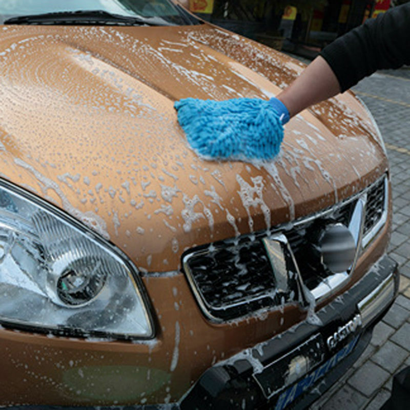 Car Wash Mitt Cleaning Tools Chenille Soft and Thick Microfiber Glove Household Cleaner Auto Detailing Sponge Detail Clean Brush