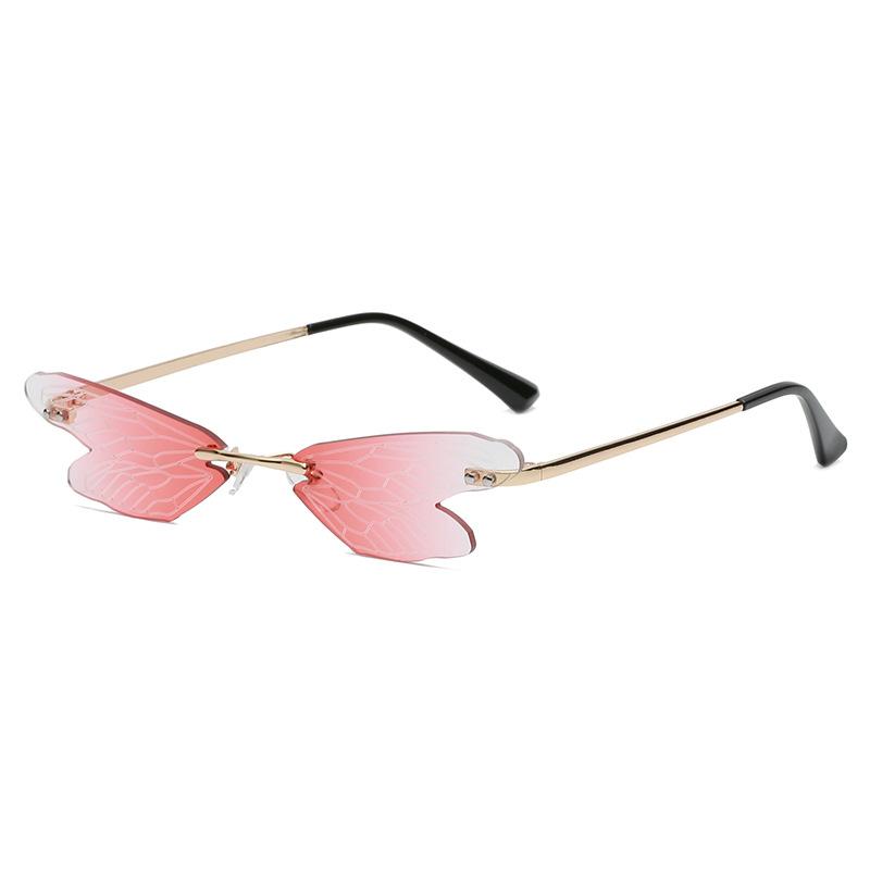 Vintage Dragonfly Steampunk Sunglasses Fashion Pink Rimless Sunglasses Women Frameless Gradient Clear Lens Glasses Shades Oculos 
Vintage Dragonfly Steampunk Sunglasses Fashion Pink Rimless Sunglasses Women Frameless Gradient Clear Lens Glasses Shades Oculos