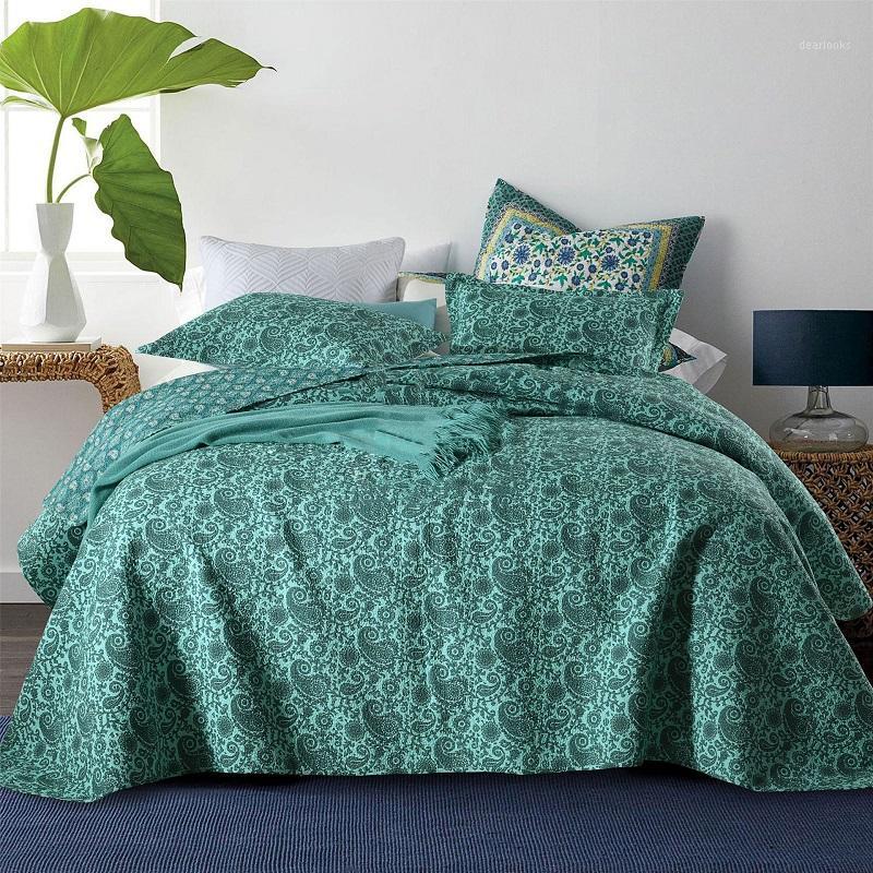 CHAUSUB Paisley Pattern Bedspread Cotton Quilt Set 3PCS Coverlets Bed Cover Pillowcase Queen Size Quilts Quilted Blanket1, Blue
CHAUSUB Paisley Pattern Bedspread Cotton Quilt Set 3PCS Coverlets Bed Cover Pillowcase Queen Size Quilts Quilted Blanket1, Blue