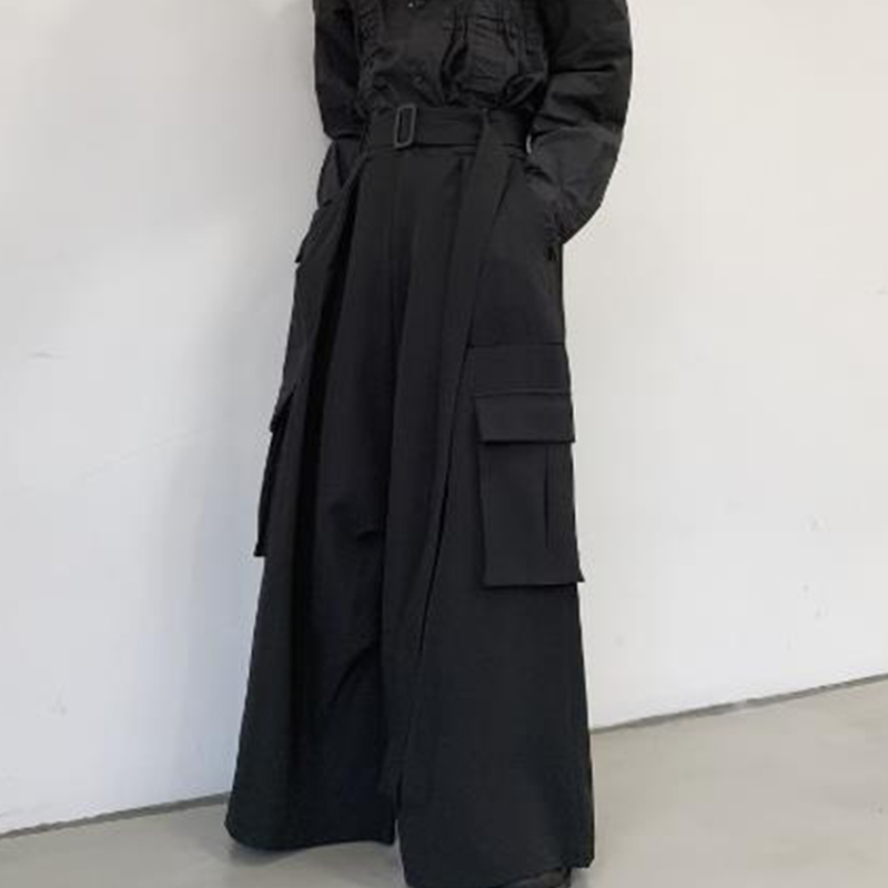 Men Japan Loose Casual Wide Leg Cargo Pants Male Street wear Hip Hop Punk Gothic Harem Belt Trousers Kimono Straight Skirt Pants 201106, Black
Men Japan Loose Casual Wide Leg Cargo Pants Male Street wear Hip Hop Punk Gothic Harem Belt Trousers Kimono Straight Skirt Pants 201106, Black
