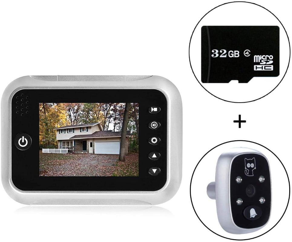 3.5 Inches TFT LCD Screen Digital Door Peephole Viewer Camera Night Vision Wide Angle+Video Record+Photo Shooting+Do Not Disturb
3.5 Inches TFT LCD Screen Digital Door Peephole Viewer Camera Night Vision Wide Angle+Video Record+Photo Shooting+Do Not Disturb