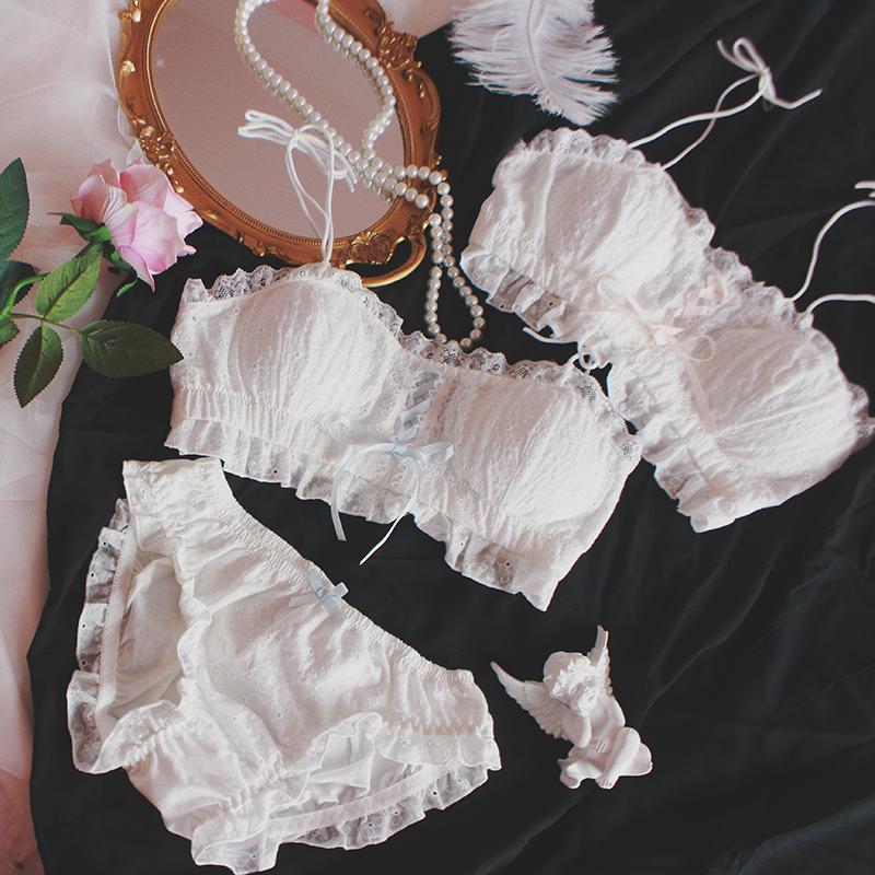 100% Cotton Vintage Style Cute Camisole Style Bra & Panties Set Wirefree Soft Underwear Sleep Intimates Set Kawaii Lolita, Pink
100% Cotton Vintage Style Cute Camisole Style Bra & Panties Set Wirefree Soft Underwear Sleep Intimates Set Kawaii Lolita, Pink