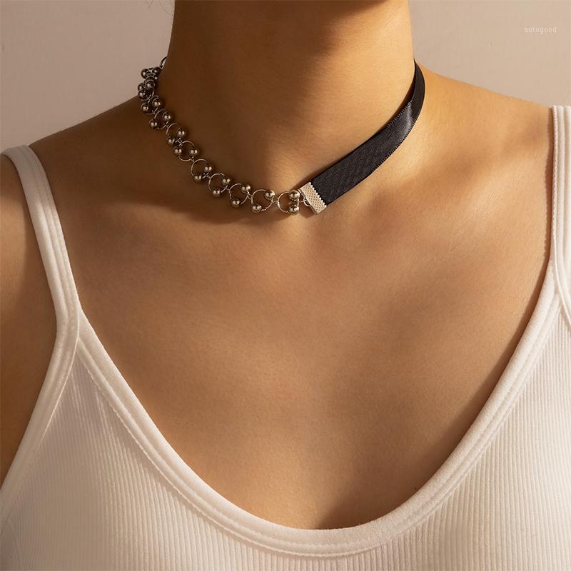 Chokers Punk Geometric Silver Color Round Choker Necklace For Women Vintage Leather Clavicle Chains Ladies Party Jewelry 160841
Chokers Punk Geometric Silver Color Round Choker Necklace For Women Vintage Leather Clavicle Chains Ladies Party Jewelry 160841