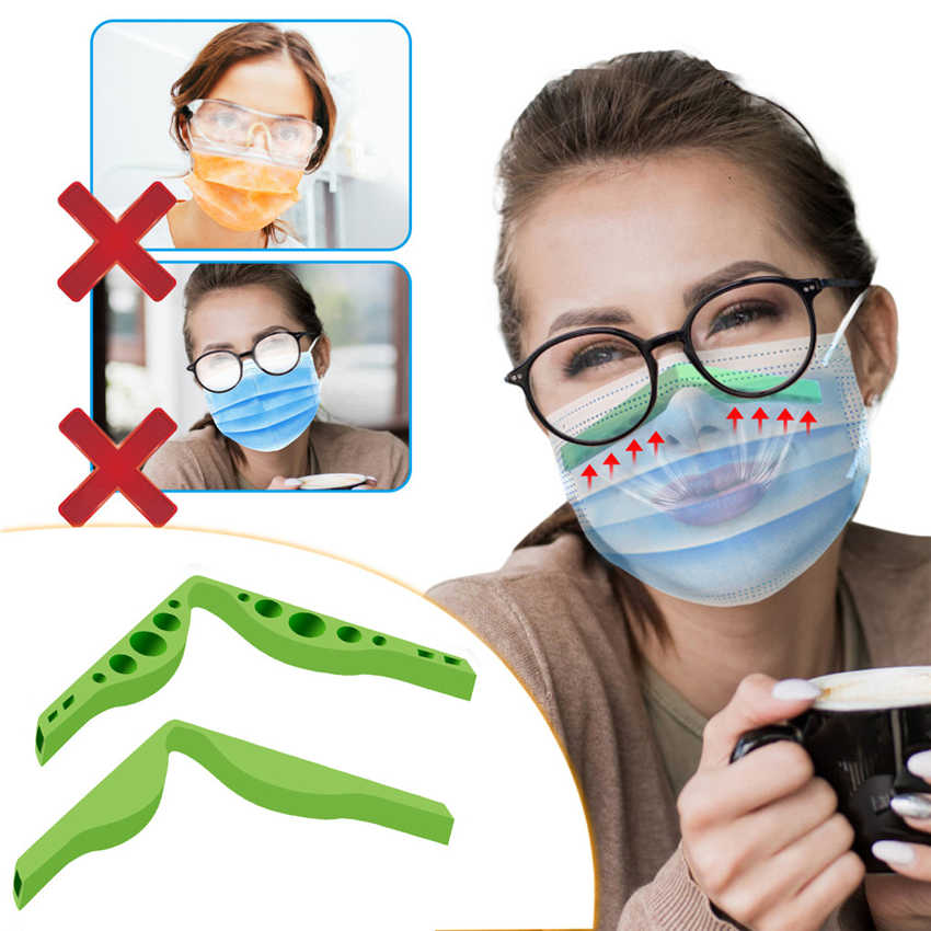 

Anti Fog Silicone Bridge Pads Nose Bridges Flexible Design Protection Strip Accessory Prevent Eyeglasses Fogging DIY Face Mask DHE1816