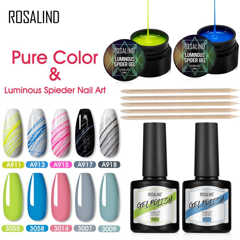 ROSALIND Luminous Spider Gel Tools Set 8ML Hybrid Varnishes Nail Art Kit Semi Permanent Glow in dark Spider Polish Cure UV Gel
ROSALIND Luminous Spider Gel Tools Set 8ML Hybrid Varnishes Nail Art Kit Semi Permanent Glow in dark Spider Polish Cure UV Gel