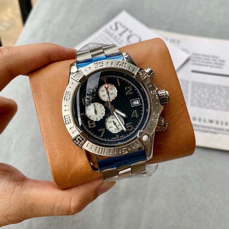 High Grade 45mm Men Quartz Battery Chronograph Movement Black Sport Model Wristwatch With Rubber Luxury Stainless Steel Free Shipping
High Grade 45mm Men Quartz Battery Chronograph Movement Black Sport Model Wristwatch With Rubber Luxury Stainless Steel Free Shipping