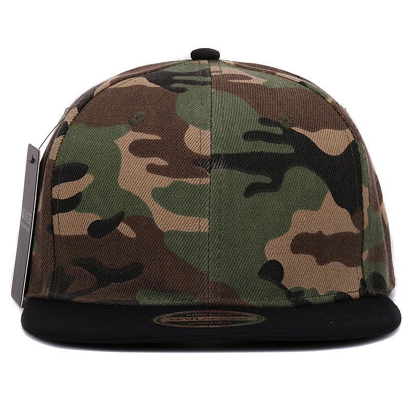 HATLANDER Camouflage snapback polyester cap blank flat camo baseball cap with no embroidery mens cap and hat for men and women 201019