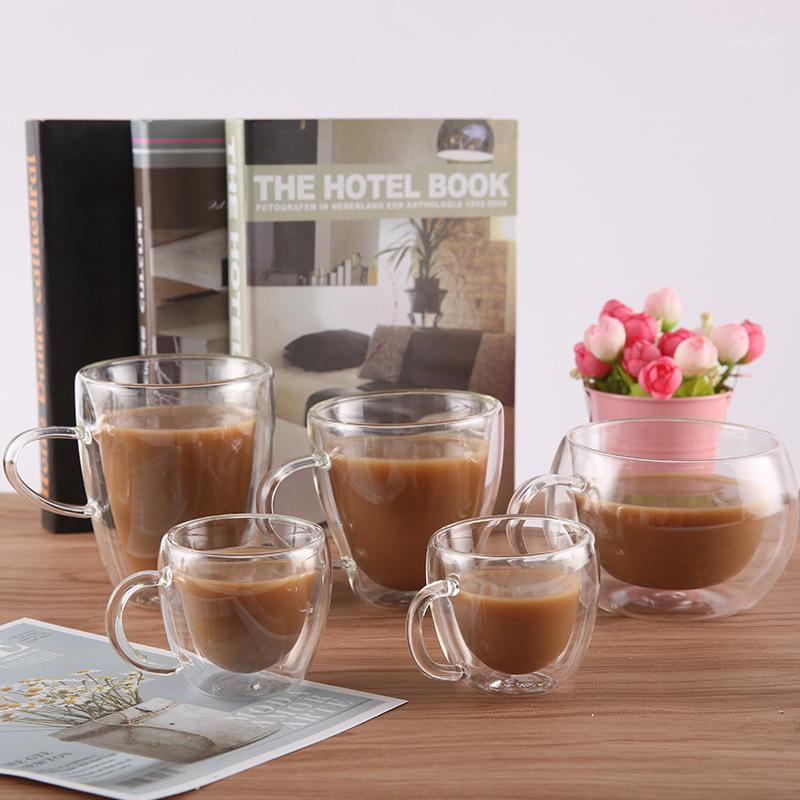 80/250/350ml Heat-resistant Double-layer Water Glass Creative Coffee Mugs with Handle Transparent Cup Juice Mug Drinkingware1, 80ml
80/250/350ml Heat-resistant Double-layer Water Glass Creative Coffee Mugs with Handle Transparent Cup Juice Mug Drinkingware1, 80ml