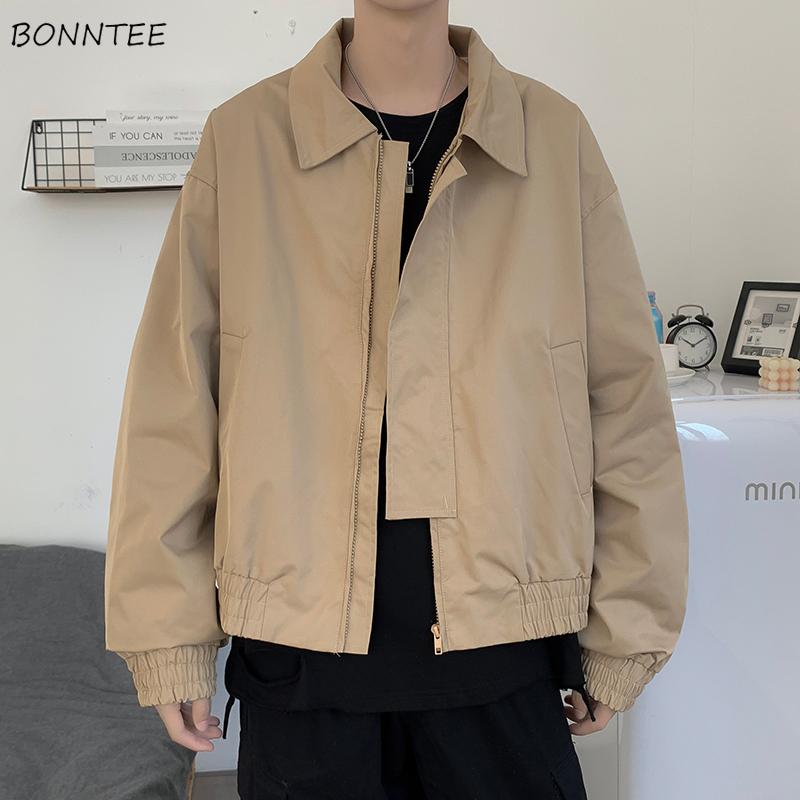 Men's Jackets Men Autumn Cropped Outwear Simple Fashion Loose Leisure Handsome Turn Down Collar Harajuku All-match Solid Minimalist, Black;brown
Men's Jackets Men Autumn Cropped Outwear Simple Fashion Loose Leisure Handsome Turn Down Collar Harajuku All-match Solid Minimalist, Black;brown