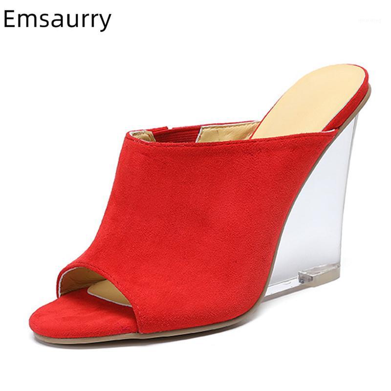 Clear Crystal Wedges Slippers Women Peep Toe Solid Red Black Color Outwear Mules Summer 2020 Plus Big Size Runway Shoes Woman1
Clear Crystal Wedges Slippers Women Peep Toe Solid Red Black Color Outwear Mules Summer 2020 Plus Big Size Runway Shoes Woman1
