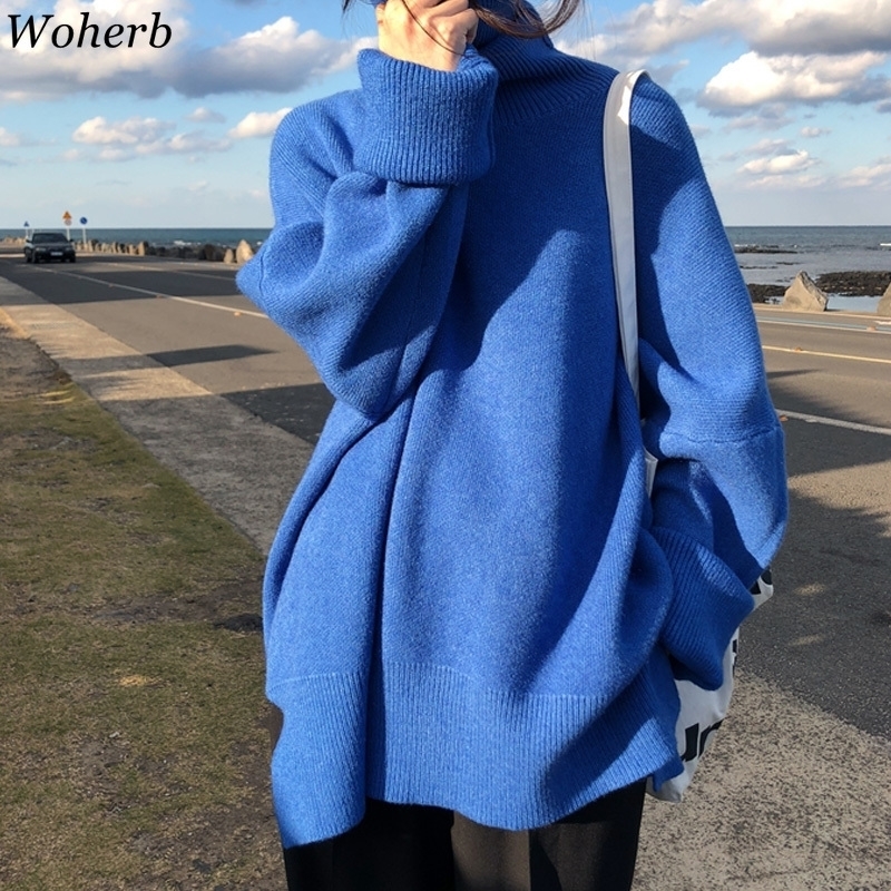 Bella Philosophy Winter Turtleneck Pullover Sweater Women Korean Solid Jumper Autumn Loose Pull Knitted Tops Sueter Mujer 201130, Bl
Bella Philosophy Winter Turtleneck Pullover Sweater Women Korean Solid Jumper Autumn Loose Pull Knitted Tops Sueter Mujer 201130, Bl