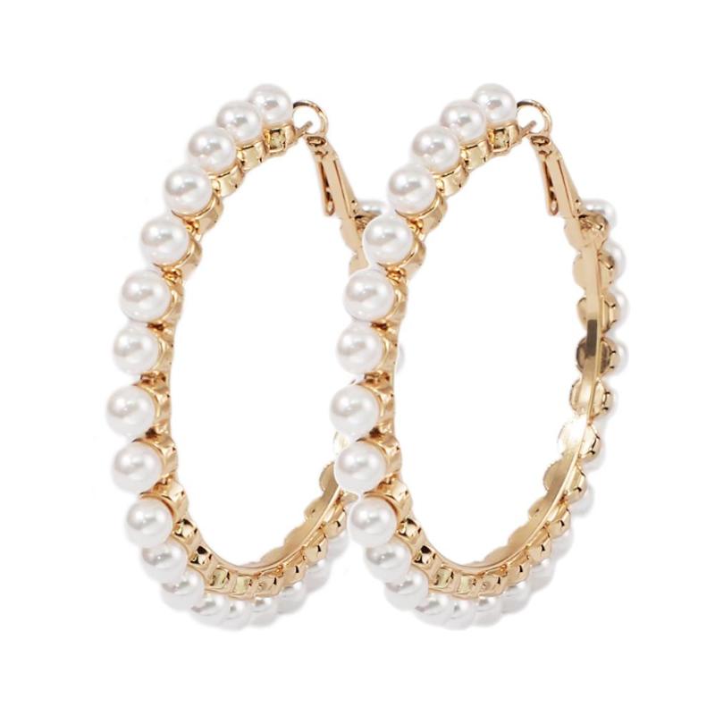 MANILAI 60 Diameter Imitation Pearl Hoop Earrings For Women Statement Big Earrings Luxury Party Wedding Jewelry
MANILAI 60 Diameter Imitation Pearl Hoop Earrings For Women Statement Big Earrings Luxury Party Wedding Jewelry