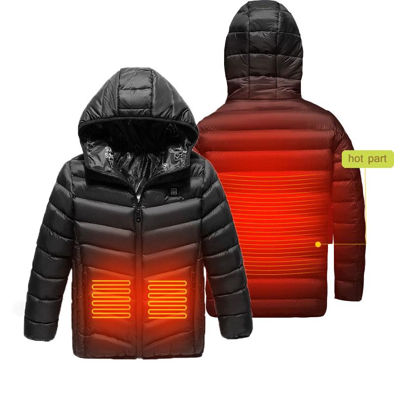 Intelligent Children USB Heated Warm Front And Back Winter Hooded Heated Jacket Motorcycling Jacket Boy Skiing Running Coat, Black
Intelligent Children USB Heated Warm Front And Back Winter Hooded Heated Jacket Motorcycling Jacket Boy Skiing Running Coat, Black