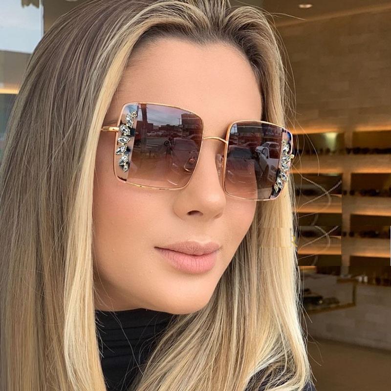 Sunglasses Celebrity Luxury Diamond Women High Quality Metal Square Sun Glasses For Female Brown Rhinestone Shades Gafas De Sol
Sunglasses Celebrity Luxury Diamond Women High Quality Metal Square Sun Glasses For Female Brown Rhinestone Shades Gafas De Sol
