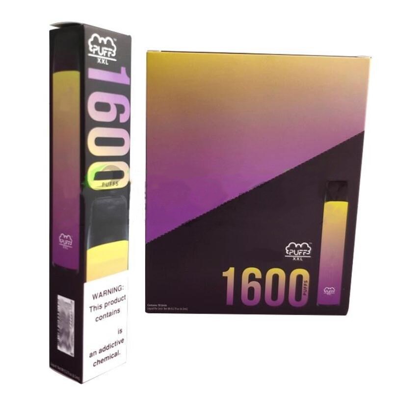 Disposable vape XXL 1600 puffs Pod Device Portable Kit Pre-filled Cartridges Vape Pen Vapor 6.5ml 1000mAh Empty Custom Made 20 colors
Disposable vape XXL 1600 puffs Pod Device Portable Kit Pre-filled Cartridges Vape Pen Vapor 6.5ml 1000mAh Empty Custom Made 20 colors