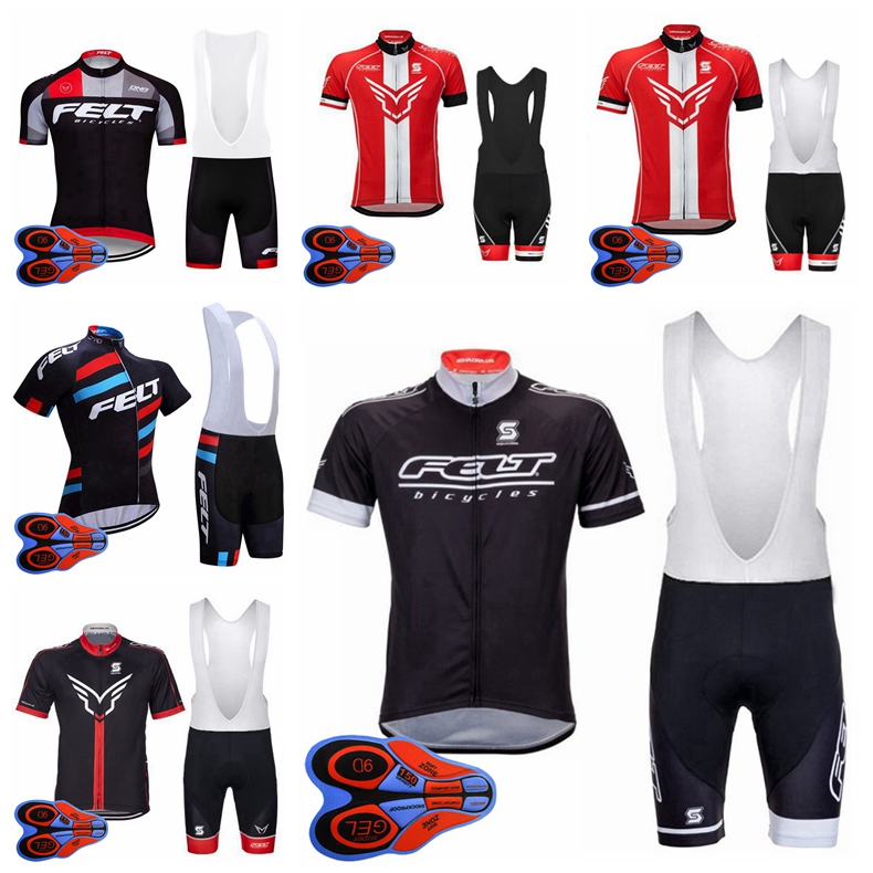 Felt Team mens summer Cycling Short Sleeve Jersey 9D Bib Shorts Set Breathable Bicycle clothing outdoor sportwear Ropa Ciclismo F072209, Black;red
Felt Team mens summer Cycling Short Sleeve Jersey 9D Bib Shorts Set Breathable Bicycle clothing outdoor sportwear Ropa Ciclismo F072209, Black;red