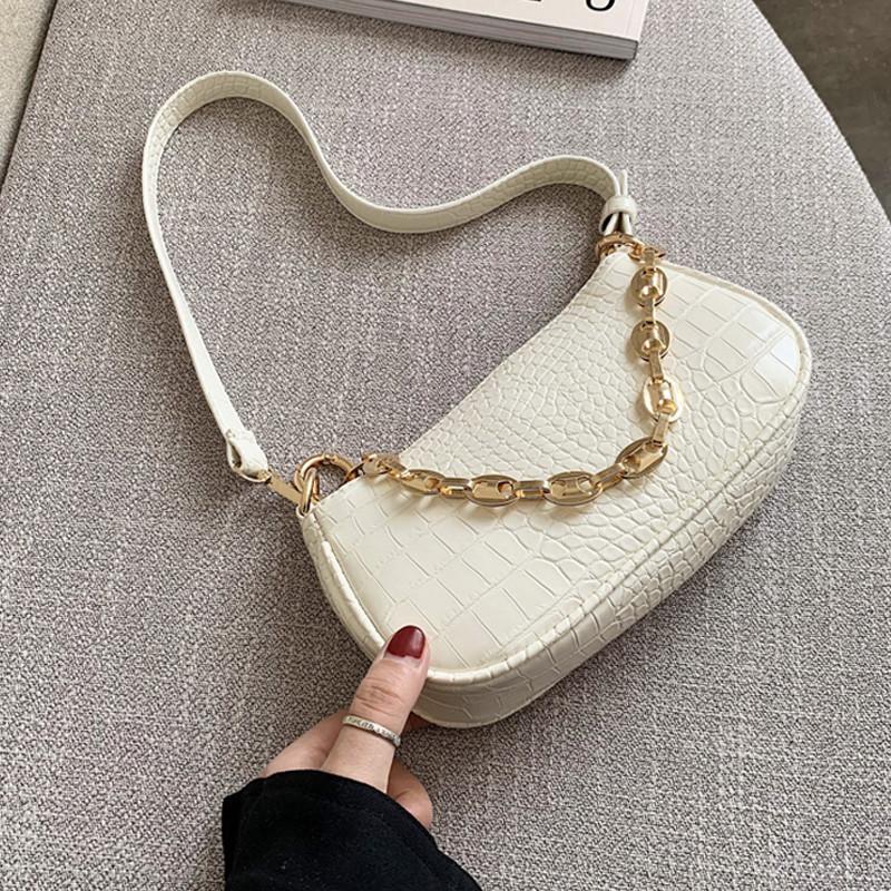 Bag handbags 2021 new Korean version of wild crocodile pattern one shoulder messenger chain fashionable texture small square bag, White
Bag handbags 2021 new Korean version of wild crocodile pattern one shoulder messenger chain fashionable texture small square bag, White